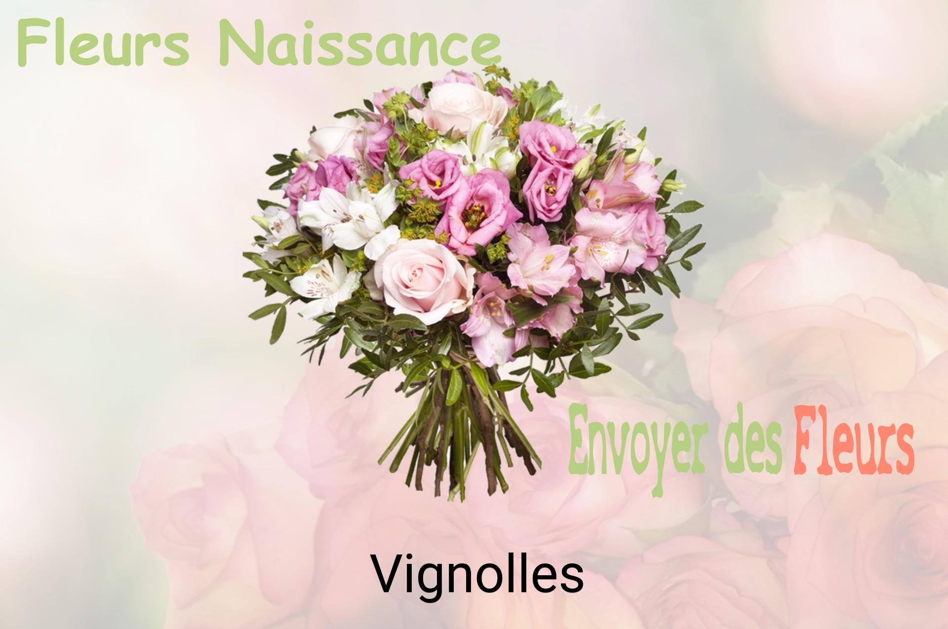 Bouquet de fleurs de naissance livré à Vignolles