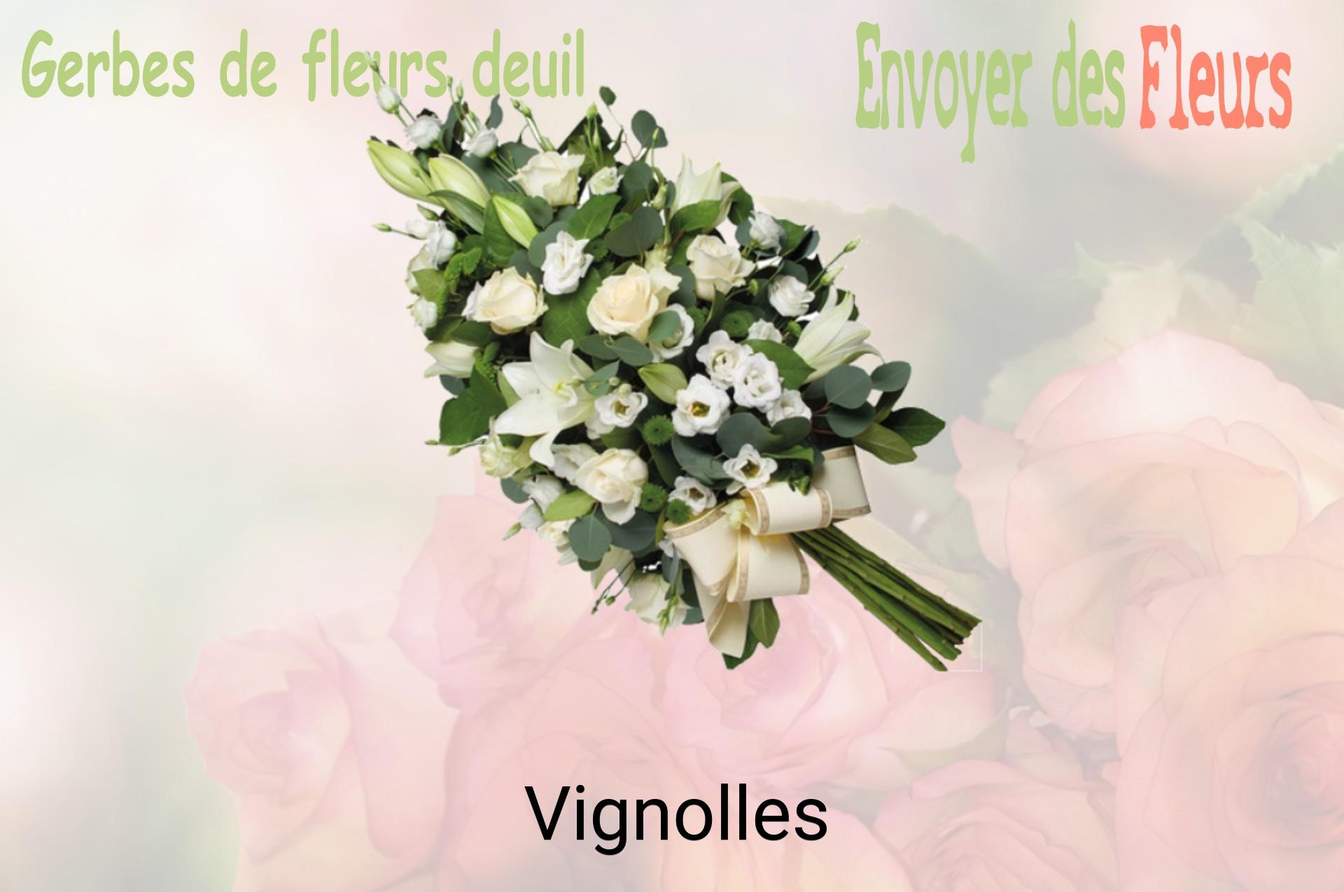 Gerbe de fleurs de deuil livrée à Vignolles